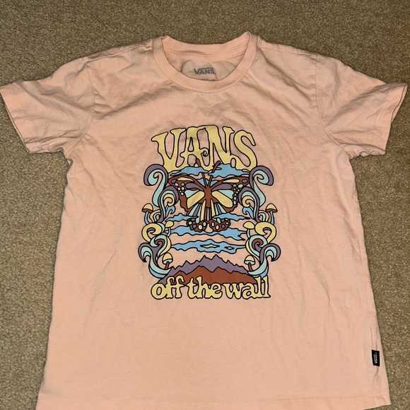 Vans Tops - Vans Light Pink Tee with Bold Logo